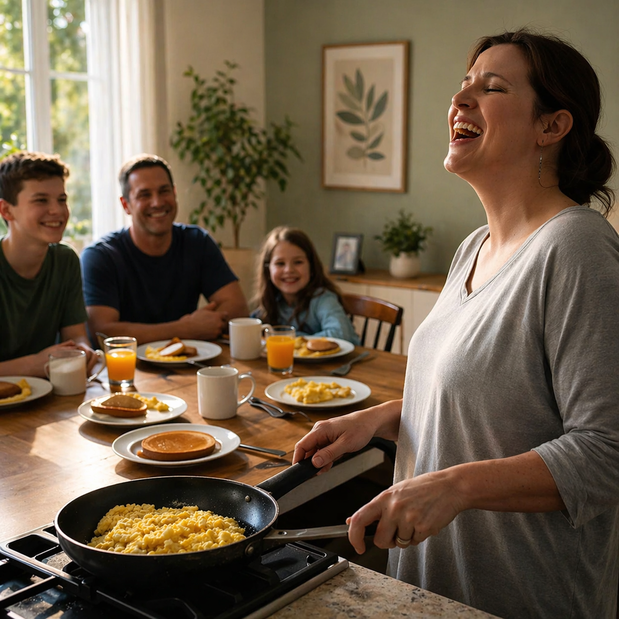 My wife sings really badly.