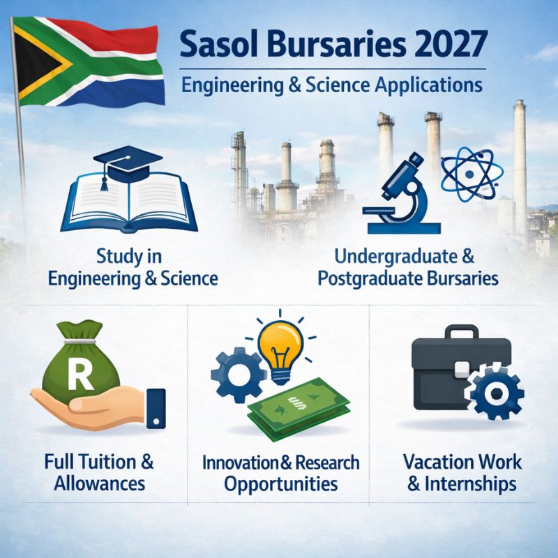 Sasol Bursaries 2027 Open