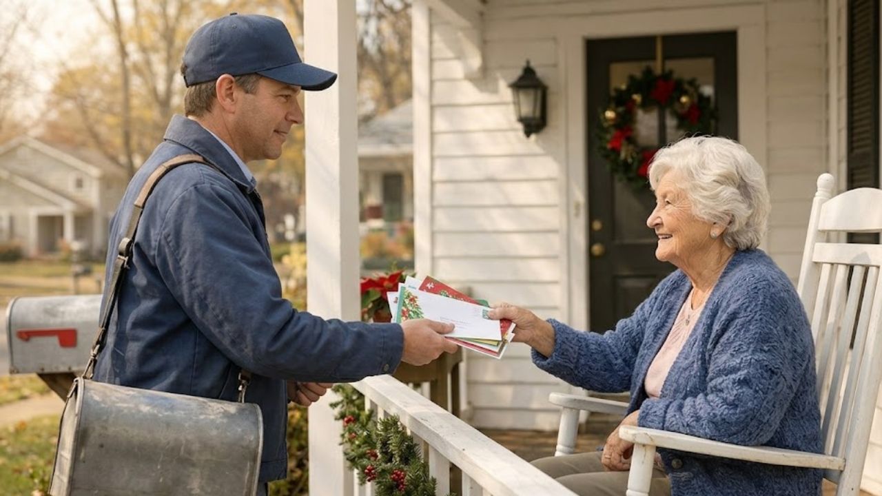 she now sits on her porch waiting for me